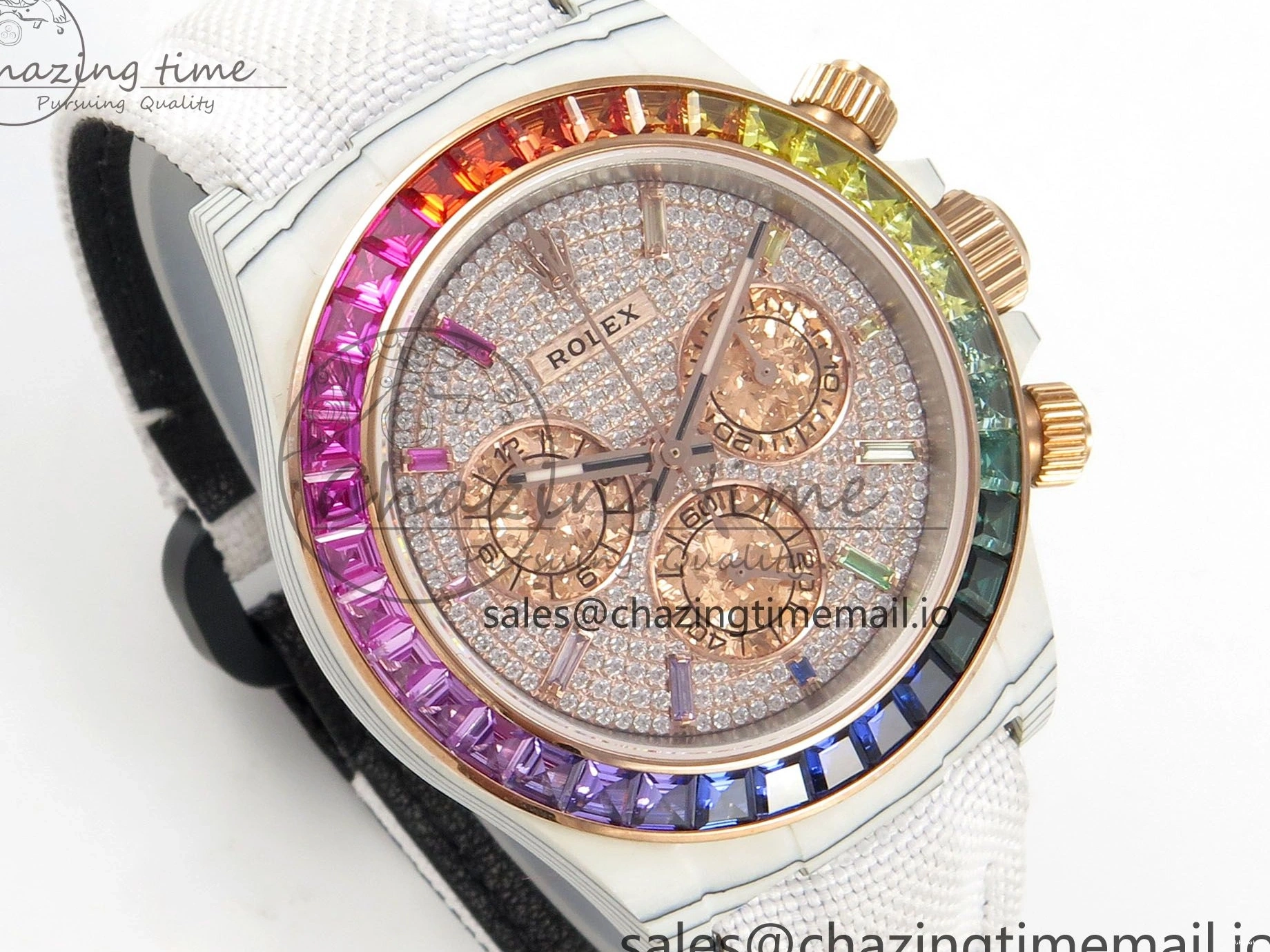 Dial Nylon MPF Full White White Best Carbon Edition Diamond Strap A4801 Daytona Cosmograph 0325